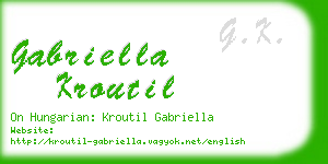 gabriella kroutil business card